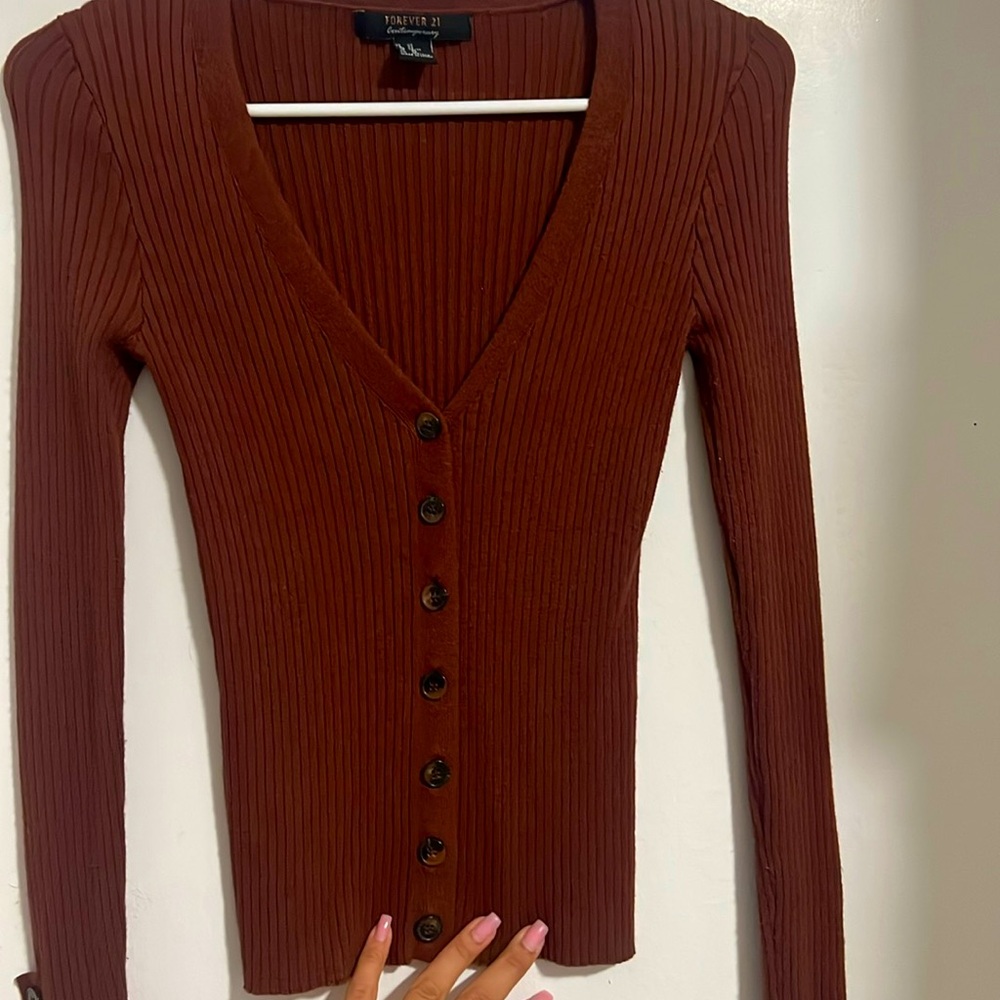 Brown shirt/ cardigan
